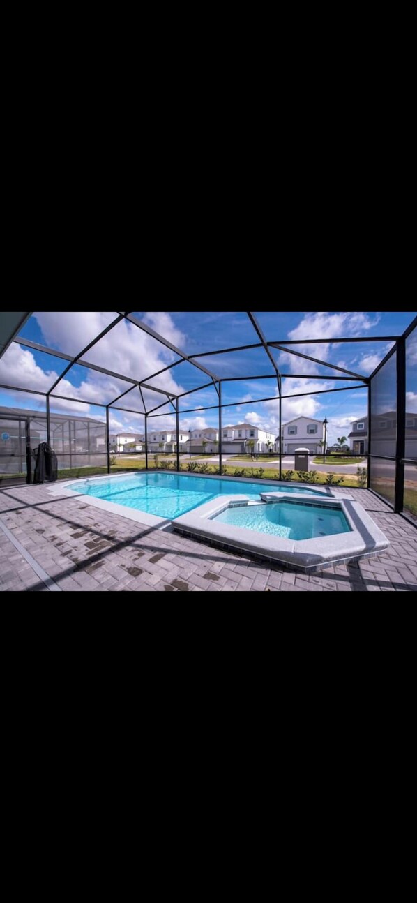 Outdoor pool, a heated pool