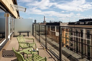 Suite, 1 Queen Bed, Balcony, City View | Terrace/patio - Hotel H28 (Tampere)