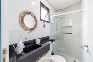 Bathroom - Apart With Barbecue 7 min From the Beach Orn0101 (Florianópolis)