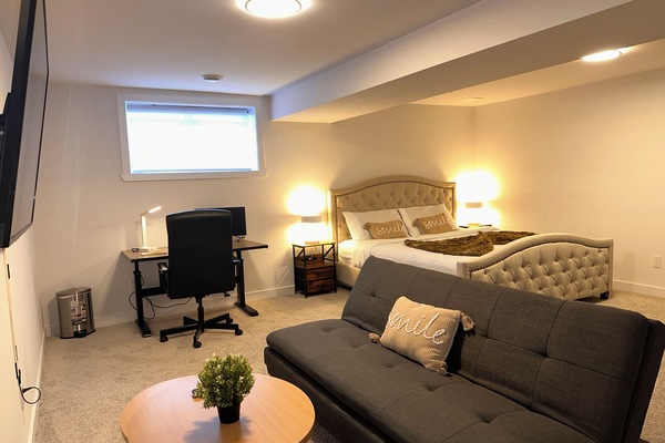 1 slaapkamer, een bureau, een strijkplank/strijkijzer, gratis wifi