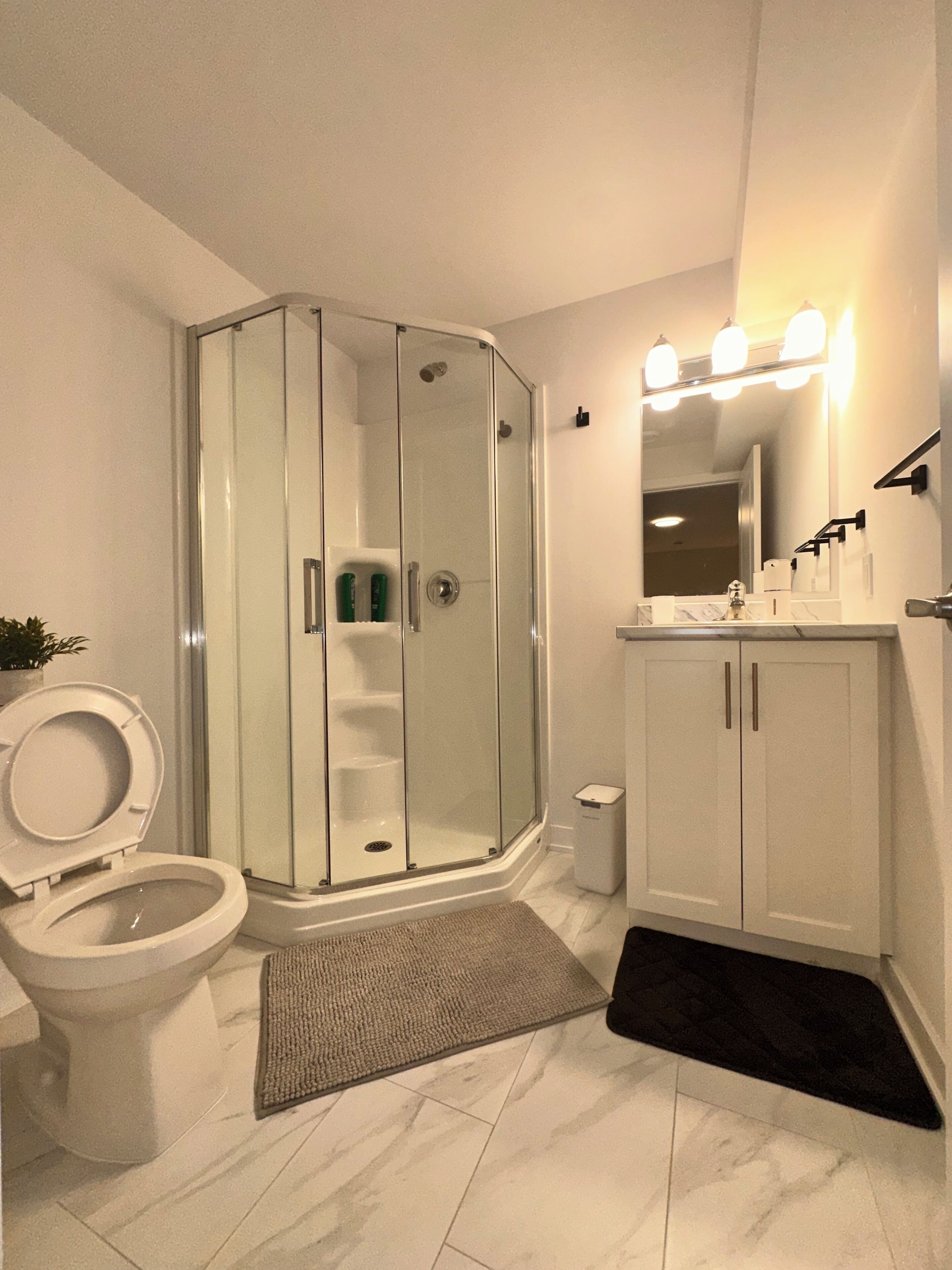 Handtücher, Seife, Shampoo, Toilettenpapier