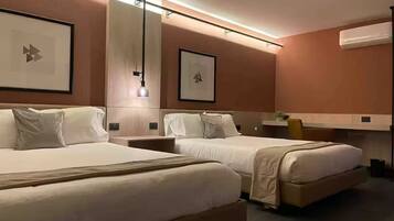 Desk, free WiFi, bed sheets