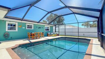 Outdoor pool, a heated pool