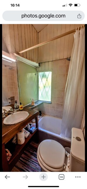 Hair dryer, bidet, towels, soap