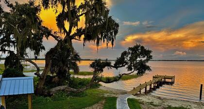 Stilt House on the Shore at Lake Reedy