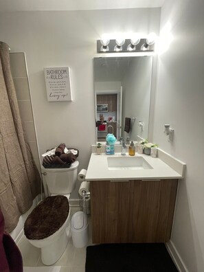 Towels, soap, toilet paper