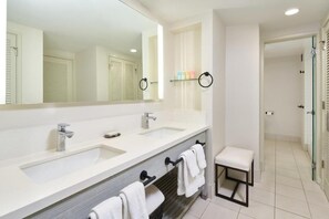 Hair dryer, towels