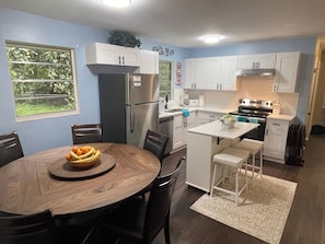 Microwave, oven, stovetop, dishwasher