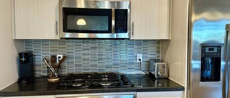 Microwave, oven, stovetop, dishwasher