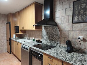 Microwave, oven, stovetop, dishwasher