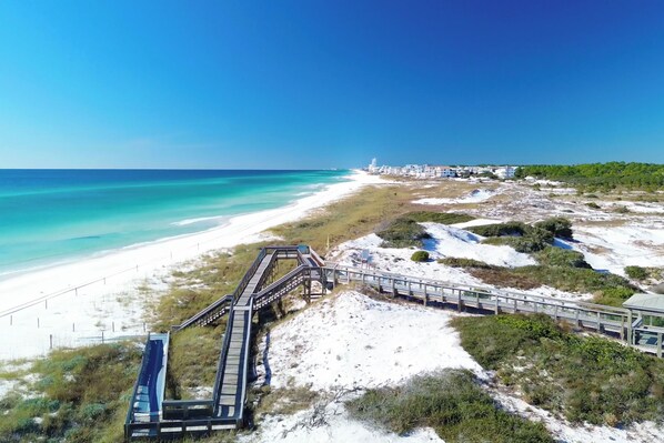 Sun-loungers, beach towels