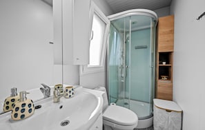 Shower, hair dryer