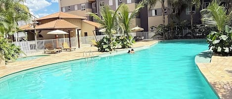 Outdoor pool, a heated pool