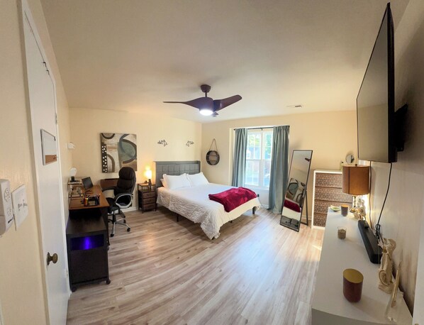 2 bedrooms, iron/ironing board, WiFi, bed sheets