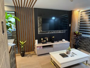 Loft familiar, vistas a la ciudad | Zona de estar