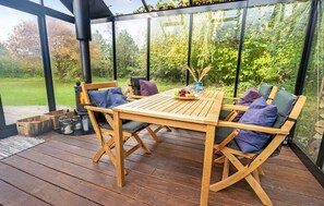Outdoor dining - 3 bedroom beautiful home in Idestrup (Idestrup)
