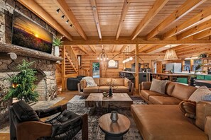 TV connectée, cheminée, baby-foot, table de tennis de table