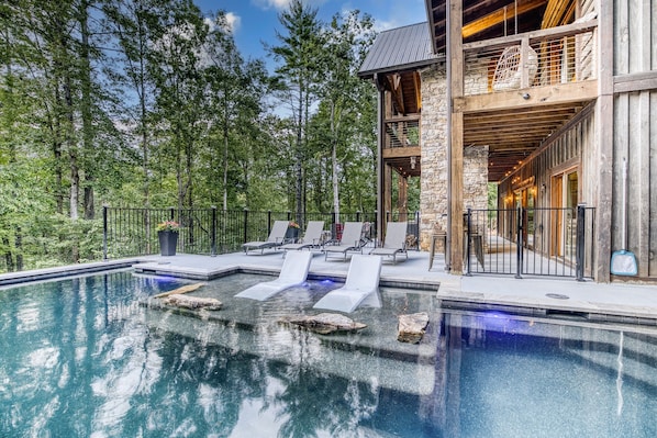 A heated pool