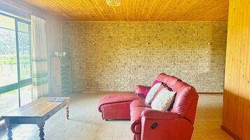 Een televisie en een open haard