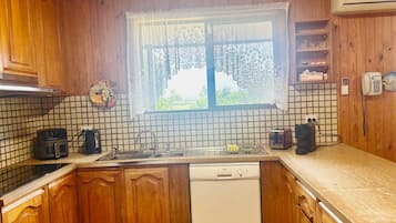 Microwave, oven, stovetop, dishwasher