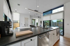 Microwave, oven, stovetop, dishwasher