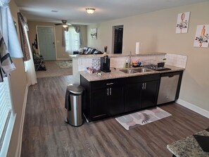 Microwave, oven, stovetop, dishwasher