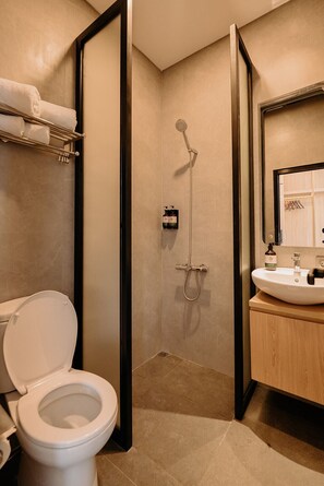 Sturta, snyrtivörur án endurgjalds, handklæði, sápa