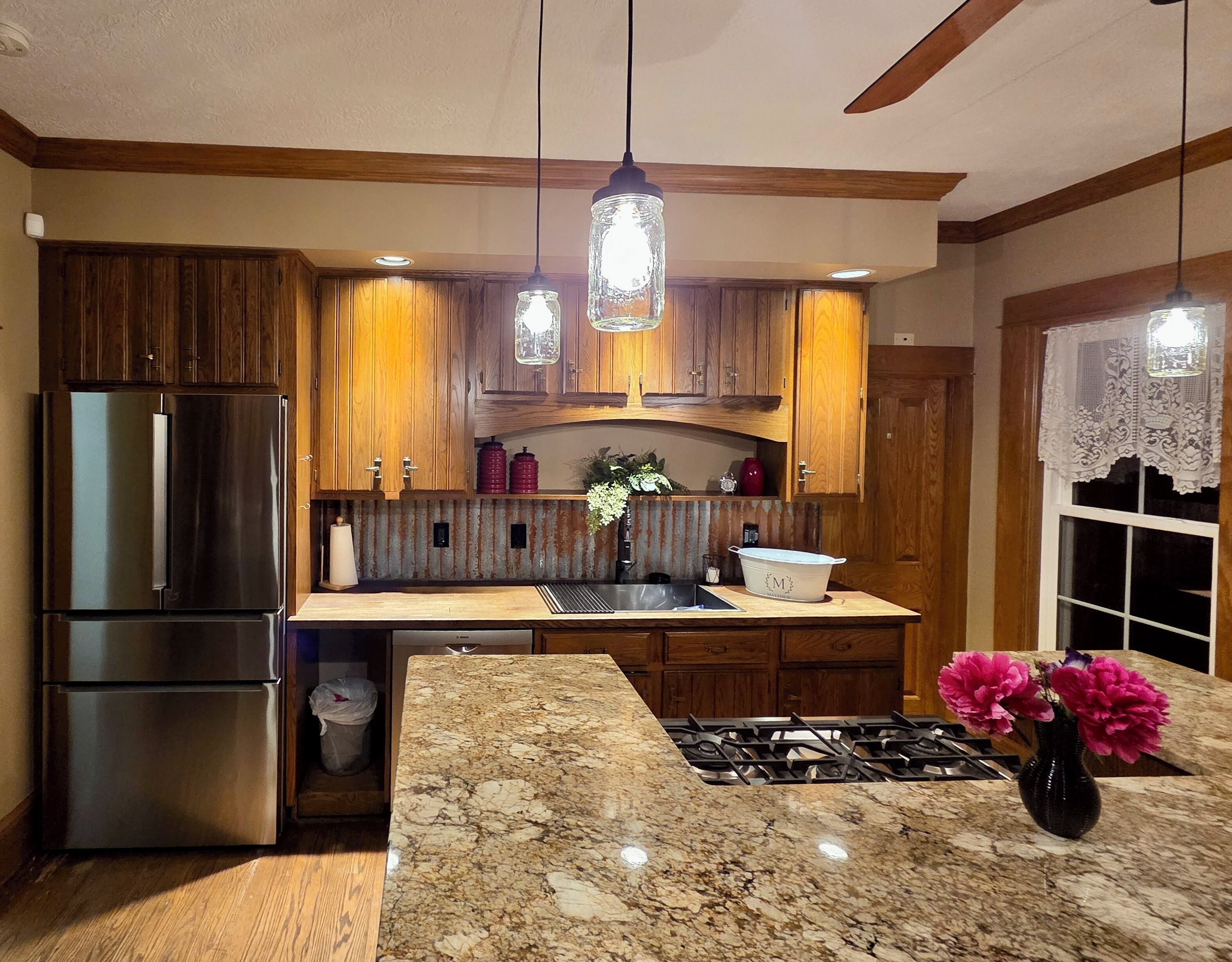 Microwave, oven, stovetop, dishwasher