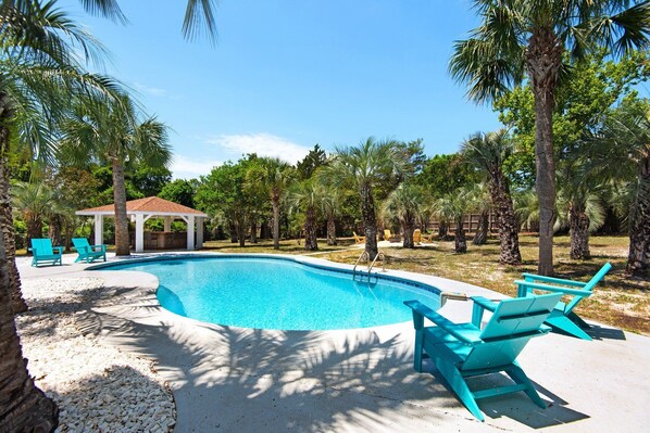 A heated pool
