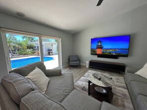 Smart TV, aparelho de som, impressoras