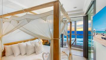 1 bedroom, desk, iron/ironing board, travel cot