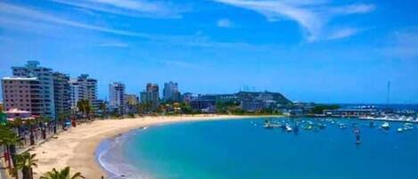 Beach nearby, sun-loungers