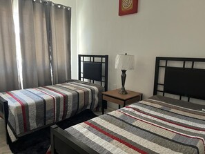 2 bedrooms, iron/ironing board, WiFi, bed sheets