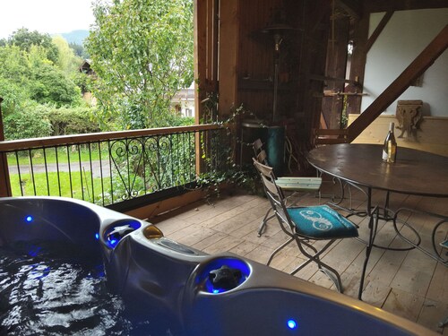 Ferienwohnung mit Terrasse und Bergblick