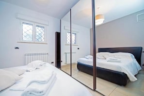 Desk, iron/ironing board, travel cot, free WiFi