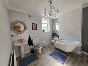 Shower, hair dryer, towels, soap -  Ample Town house nestled in the Lake District, Workington. Your home-from-home (Workington)