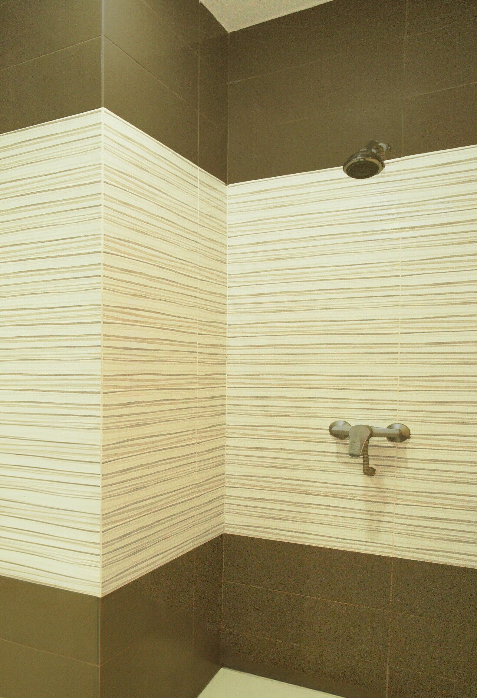 Quarto duplo luxo | Banheiro | Chuveiro, toalhas de banho, sabonete, shampoo