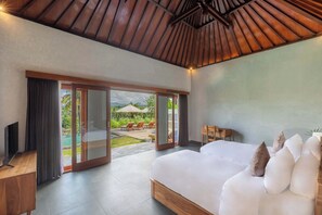 Bungalow, 2 Single Beds, Pool View | Minibar, desk, free WiFi, bed sheets - Tumbu Retreat (Karangasem)