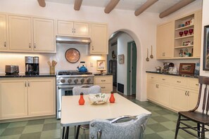 Fridge, microwave, oven, stovetop - Gorgeous property in country like setting. Renovated historic adobe. Beautiful garden views. Central location on Santa Fe's coveted Historic East Side. Minimum 30 night stay. Welcome! (Santa Fe)