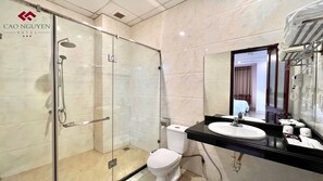 Free toiletries, hair dryer, slippers, towels