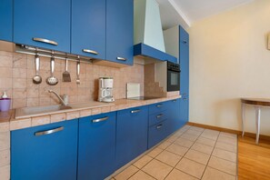 Fridge, oven, stovetop, dishwasher