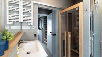 Douche, articles de toilette écologiques, sÚche-cheveux, bidet