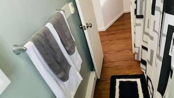 Hair dryer, towels