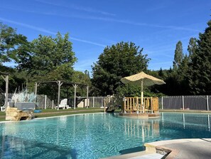Pool - Comfortable mobile home with terrace for 6 people (La Cassagne)
