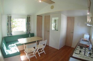 Fridge, microwave, coffee/tea maker