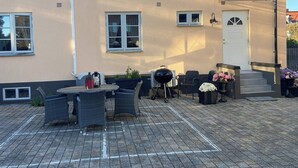Apartment, 1 Bedroom | Outdoor dining - Apartment in Farmhouse Onground Floor (Hoganas)