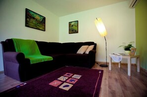 Living area - Family-friendly app in a picturesque Soca river valley (Tolmin)