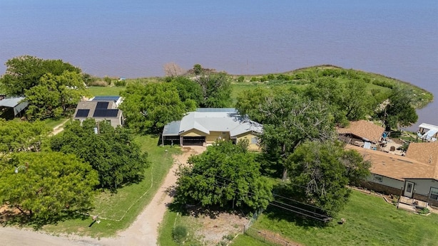 Aerial view - Lake Front Getaway on Lake Ft Phantom (Abilene)