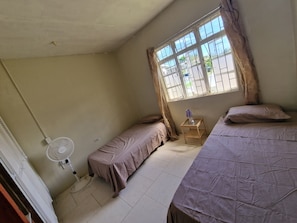 2 bedrooms, iron/ironing board, WiFi, bed sheets