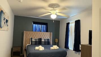 4 bedrooms, in-room safe, iron/ironing board, travel crib